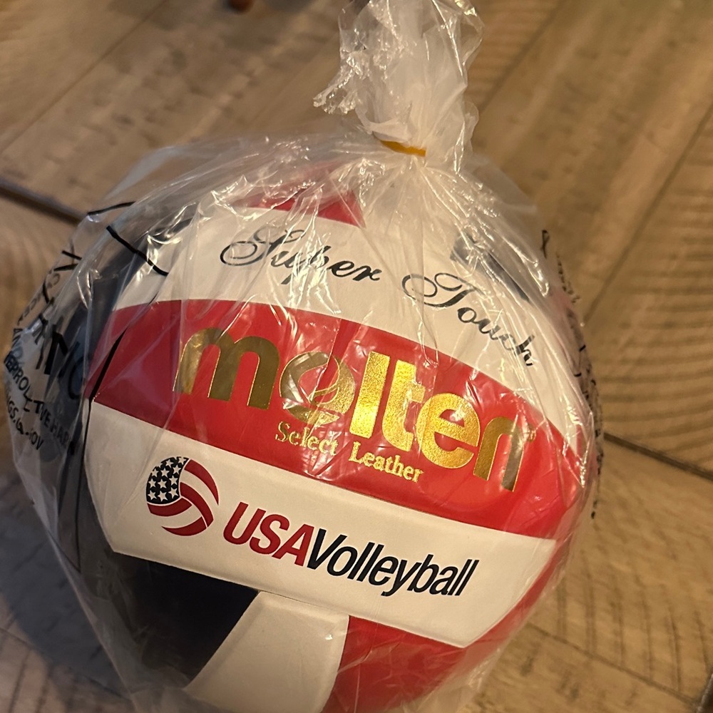 Molten Red and White Volleyball